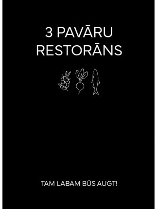 3 chefs restaurant book. In Latvian